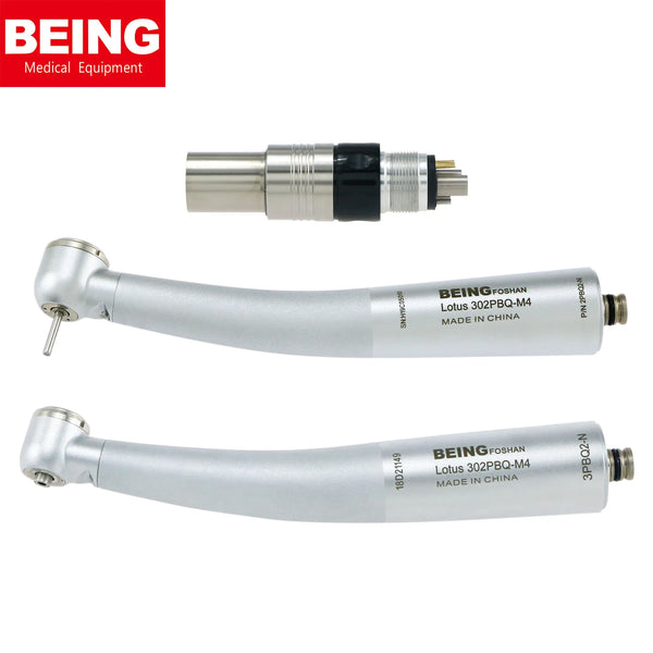 BEING Dental Turbine LED High Speed Handpiece Fiber Optic For Compatible NSK 6 Holes Coupling 302PBQN 303PBQN