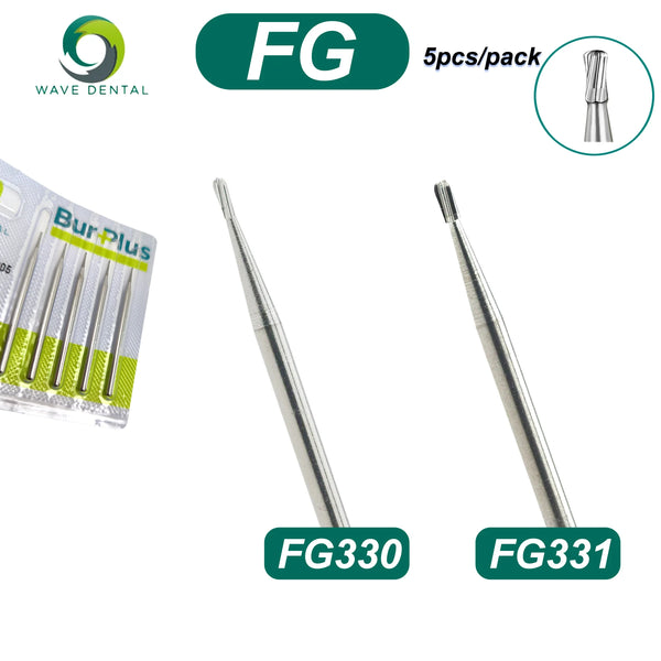 Dental Burs Tungsten Carbide Pear Head Bur FG330/331 High Speed Dentistry Drills Dental Laboratory Equipment 5pcs/Pack