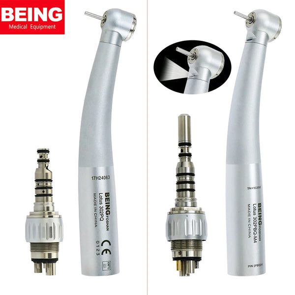 BEING Dental High Speed Handpiece 4Hole Fiber Optic LED Coupler fit Compatible KAVO 6Pin