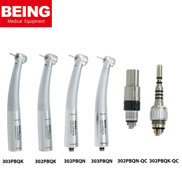 BEING Dental High Speed Handpiece Fiber Optic Turbine LED For Compatible KAVO NSK Coupling 302PBQK 302PBQN 303PBQK 303PBQN