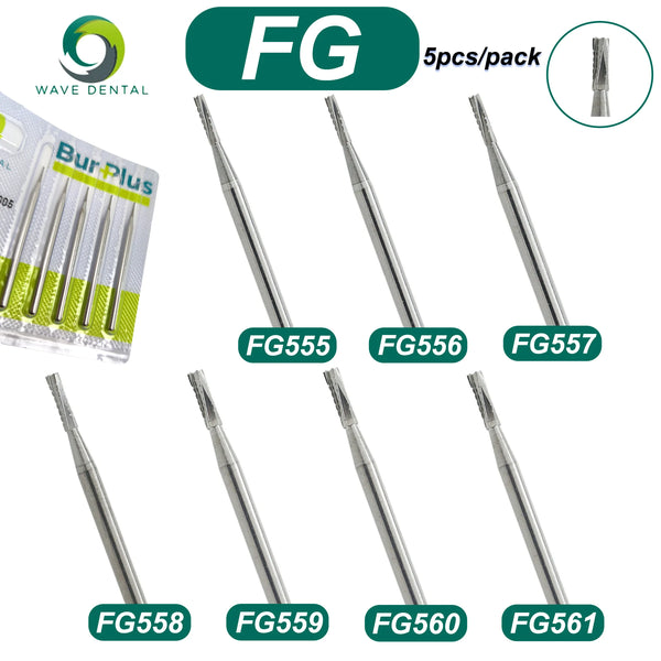 Dental Tungsten Carbide Bur Cross Cut Straight Fissure Head For High Speed Handpiece FG556 FG561 Handpiece Dentist Tools